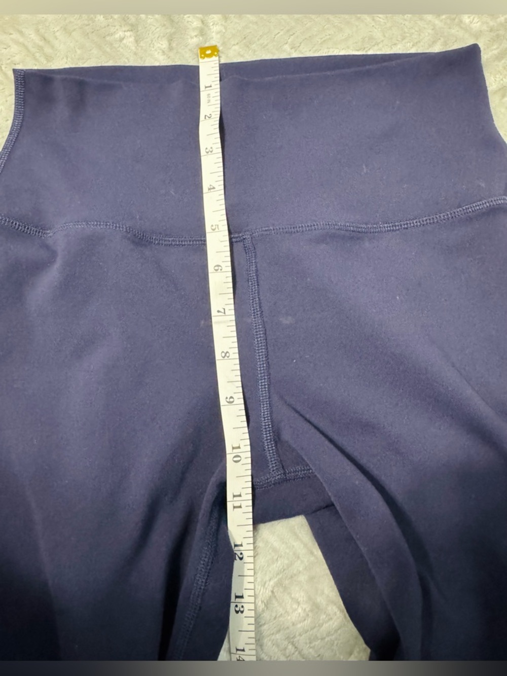 Alo Yoga Goddess Ribbed Leggings XS Blue Black High Waist Panel Scrunch Hem - XS - Picture 5 of 7